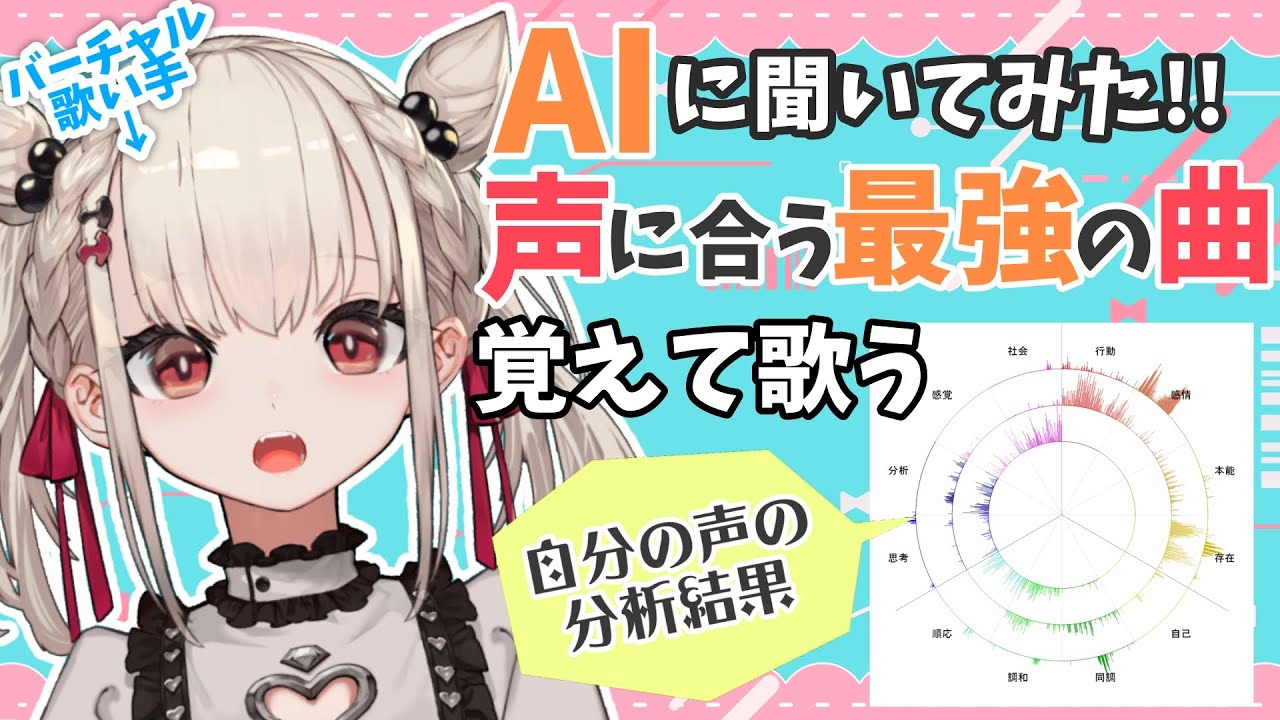 歌い手がAIに聞いた最強の曲を覚えて歌う🎤  #ウタノライブ【KARAOKE/Vsinger】