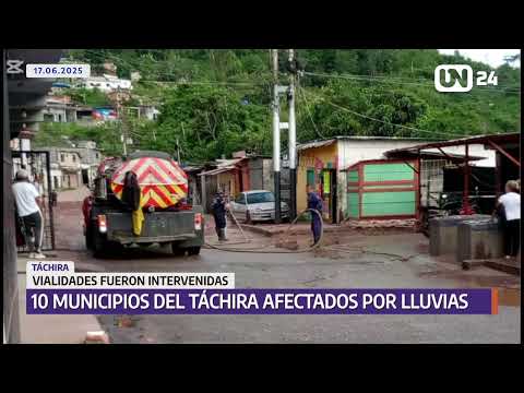 10 municipios del Táchira afectados por las lluvias