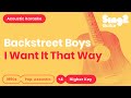 Backstreet Boys - I Want It That Way (Higher Key) Acoustic Karaoke