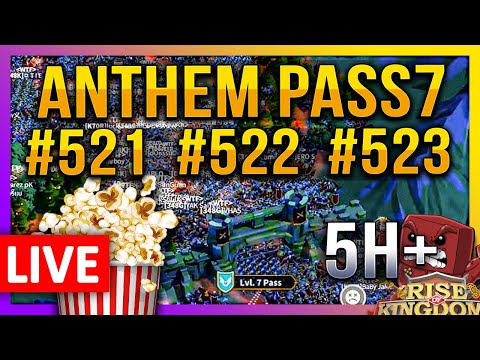 Pass7 Anthem #521 #522 #523 Live! 🔴 Triple Rallies / 17b Alliance / 3v1 - Rise of Kingdoms ROK