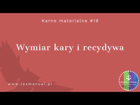 Karne materialne #19 - Wymiar kary i recydywa