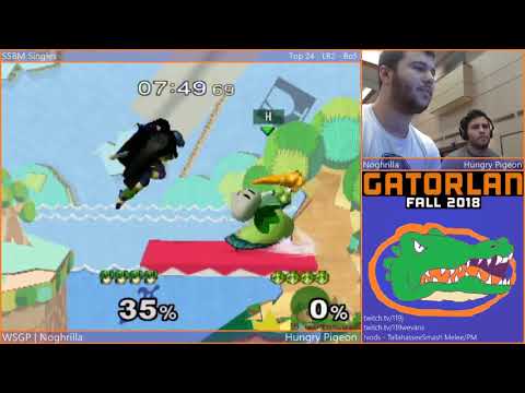 GatorLAN SSBM Singles - 9/22/18 - WSGP | Nogh (JP, Marth, Sheik) Vs. H. Pigeon (Peach) - LR2