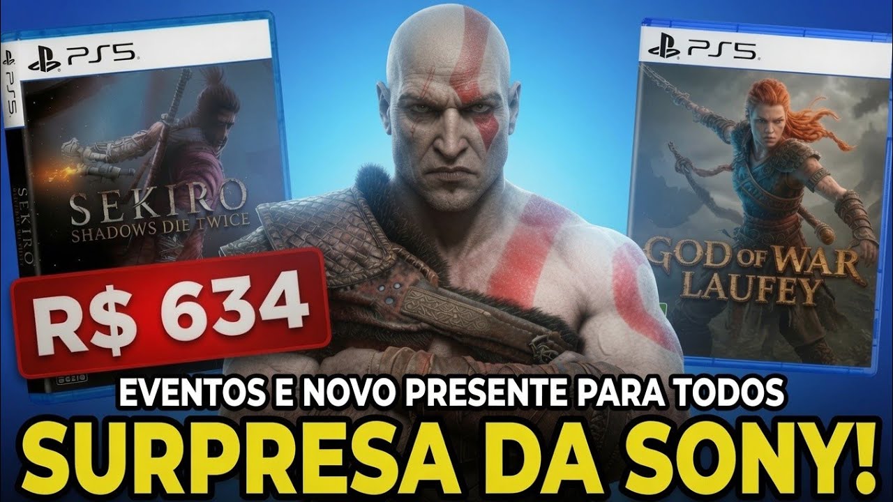 SONY Libera PRESENTE no PS5! CONFIRMA EVENTOS com GOD OF WAR e PREÇOS da MÍDIA FÍSICA EXPLODEM!!