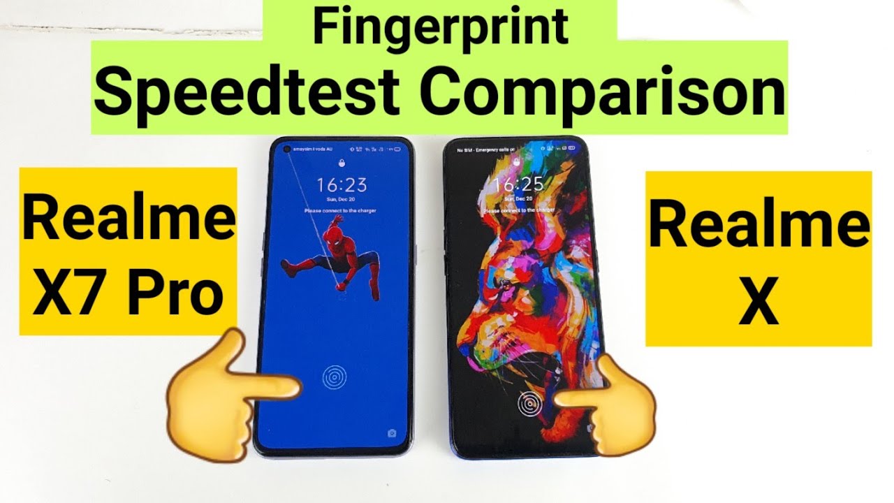 Realme x7 pro vs realme x fingerprint speedtest comparison