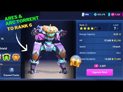 Ares and Arc Torrent Rank Upgrade To 6th STAR 🤩 | 7200 A-Coins | Mech Arena