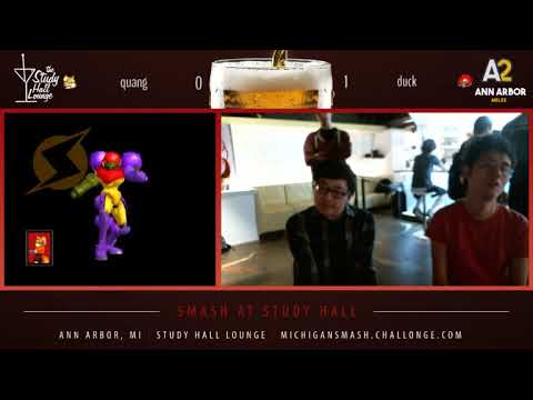 Smash At Study Hall 15  - Duck (Samus) vs. quang (Fox, Ice Climbers) Smash Melee Winners Semis