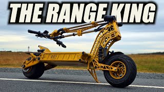 Longest range Electric Scooter Vostok 30KW 92V 80Ah Hyperscooter Range Test with Hover AIR