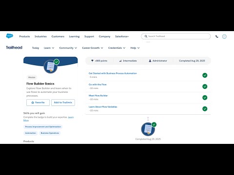 Learn About Flow Variables | Flow Builder Basics |  | Trailhead | Salesforce | Virtual Internship