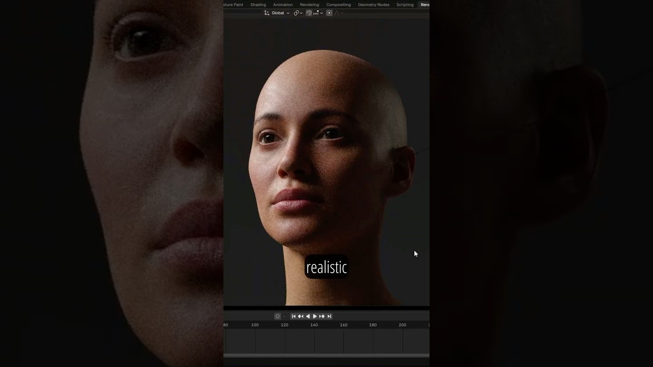 Free Female HD Head Scan | 3DScanStore  #blender  #animation #realistic