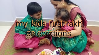 My kids first rakhi celebration (multi tasking women)