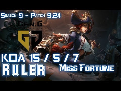 Gen Ruler MISS FORTUNE vs LUCIAN ADC - Patch 9.24 KR Ranked