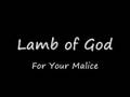 Lamb of God - For Your Malice