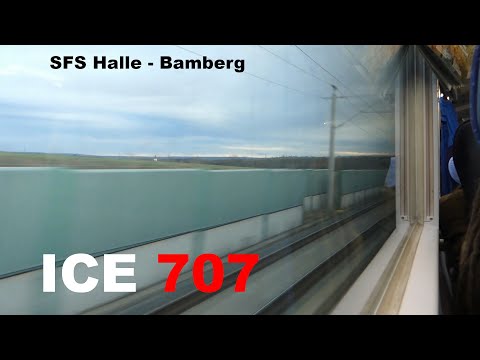 [280 km/h] ICE 707 (ICE 1) Mitfahrt SFS Halle - Erfurt - Bamberg | ungekürzt