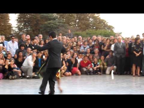  Maria Ines Bogado  and  Sebastian Jimenez  are  dancing  to  the  tango  "  Mi Dolor  "