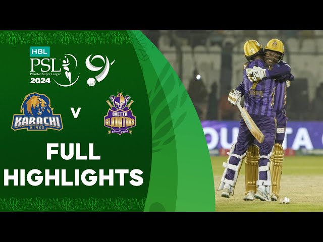 Full Highlights | Karachi Kings vs Quetta Gladiators | Match 16 | HBL PSL 9 | M1Z2U