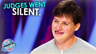 Download lagu He's SHY. He Stutters. Then HE SINGS..Judges DON'T BLINK One Time! mp3