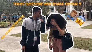 TRICKY QUESTIONS HIGH SCHOOL EDITION ! ( she said she didnt know any presidents)