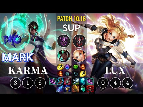 DMO Mark Karma vs Lux Sup - KR Patch 10.16