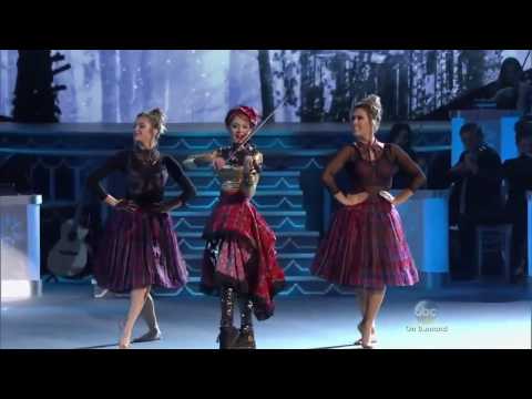 Janaya French performing with Lindsey Stirling, Celtic Carol