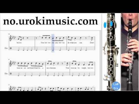 Lær å Spille Klarinett Michael Jackson - Beat It Melodi Trening Del#2 um-i935