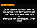 Ty Dolla Ign Don T Judge Me Lyrics Ft Swae Lee Future Official Audio
