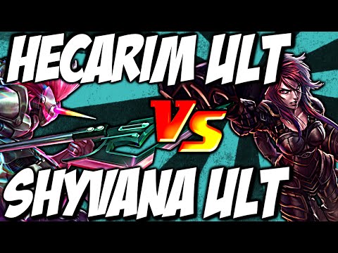 Hecarim Ult vs Shyvana Ult - Onslaught of Shadows vs Dragon's Descent by LoL Clash & Combo #lolclash