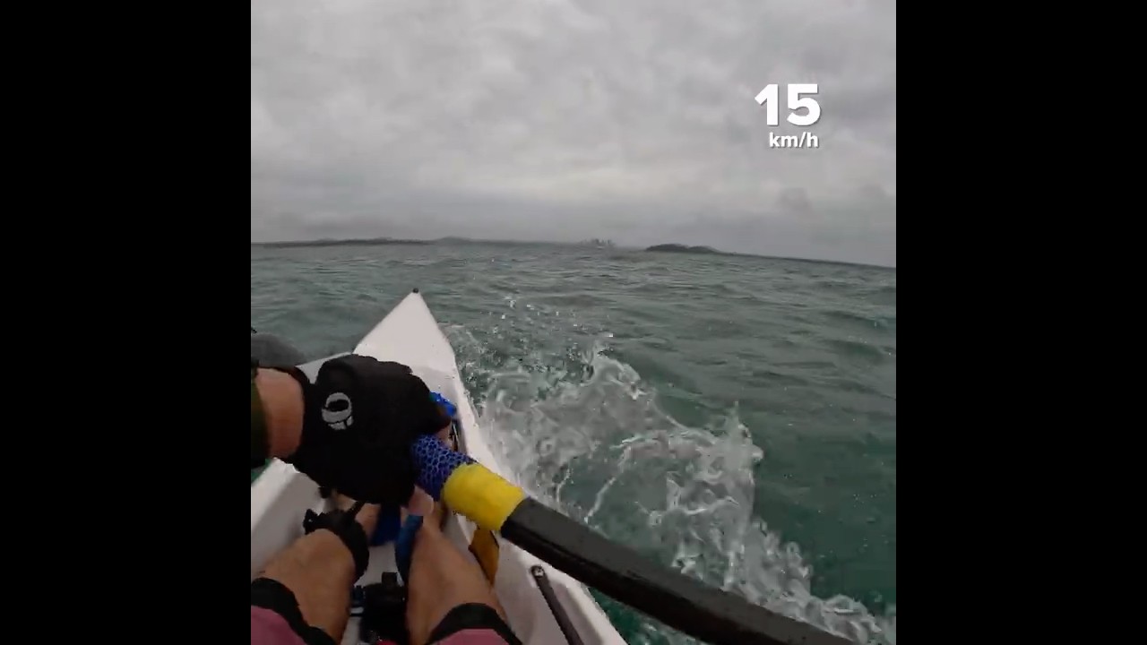 Messy sea! #surfski #paddler #kayakingfun #newzealand