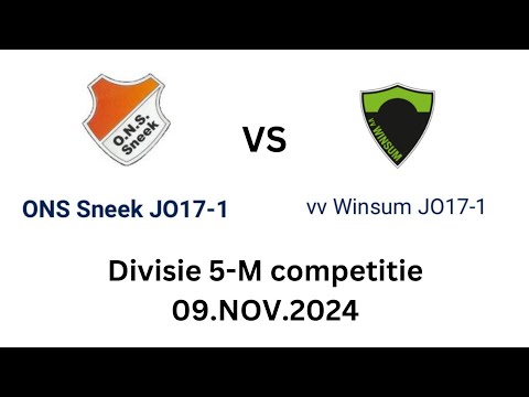 ONS Sneek JO17-1 vs vv Winsum JO17-1 (Divisie 5-M Competitie 09.NOV.2024)-Full