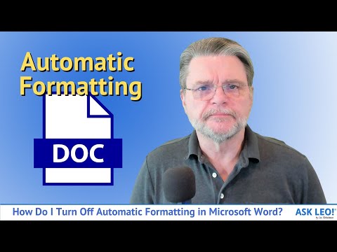 How Do I Turn Off Automatic Formatting in Microsoft Word?