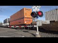 Chasing BNSF Train At Night CSX Train At Night CSX Train A DPU Alright School Bus Crosses Tracks