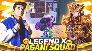 LegendX : Vs RICH PAGANI SQUAD RUSH🔥 GOD LEVEL CLUTCHS In BGMI