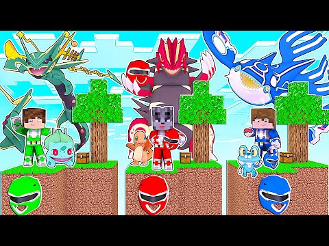 Minecraft - POWER RANGERS POKÉMON SKY - OS NOVOS POKÉMON INICIAL DOS POWER RANGERS DOS CÉUS! #1