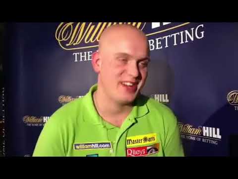 A YOUNG MICHAEL VAN GERWEN INTERVIEWED AFTER LOSING TO TED HANKEY IN 2011 GRAND SLAM OF DARTS