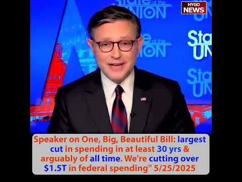 Speaker Johnson and Dr. Oz: 'NOT Cutting Medicaid -- 1.4M Illegals, 4.8M Able-Bodied Not Working = FRAUD We're Eliminating'; 'Why Should Mississippi, Texas, Florida Pay for Illegal Immigrants in California?'; Rand Paul: 'Emperor Has No Clothes'; OBBB $1.5T Largest Cut in 30 Years