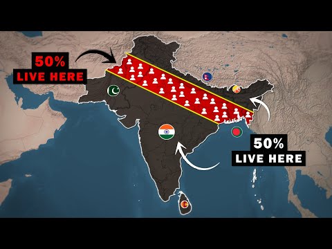 Why 50% People Live Between These Lines In South Asia | Geography of South Asia