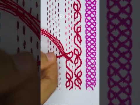 Elegant nakshi kantha border embroidery design! #shorts #trending #embroidery #art