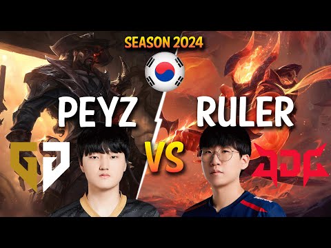 GEN Peyz vs JDG Ruler - Peyz LUCIAN vs Ruler VARUS ADC - Patch 14.1 KR Ranked | lolrec