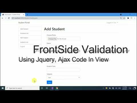12th Front-Side Validation & jQuery, Ajax Using In View