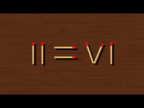 Rearrange only 1 matchstick to make both sides equal, matchstick puzzle