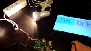 Raspberry Pi controlled lamp