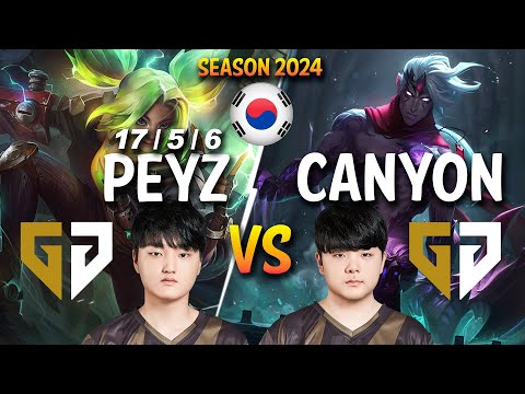 GEN Peyz vs GEN Canyon - Peyz ZERI vs Canyon VARUS ADC - Patch 14.7 KR Ranked CHALLENGER | lolrec