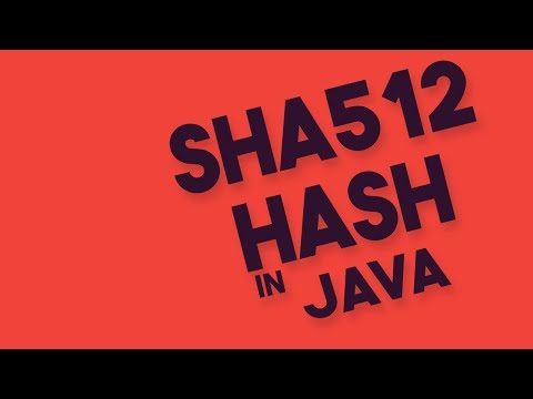 SHA512 Hash In Java