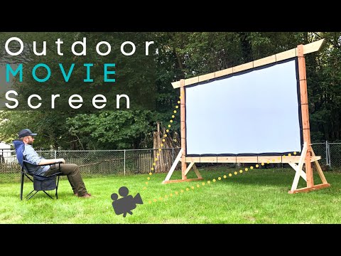 Timber Frame Outdoor Movie Screen! // DIY Woodworking // How To
