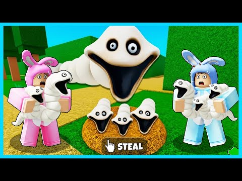 MIPAN & ZUZUZU Mencuri Bayi Dari Cacing Monster! Hungry WORM! ROBLOX