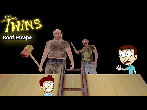 Roof Escape - The Twins Horror Game | Shiva and Kanzo Gameplay