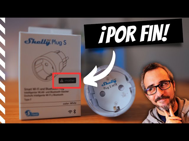 Vídeo relacionado con Shelly Plug S MTR Gen3- Blanco, Enchufe Inteligente Wi-Fi con Matter, Con Medidor de Consumo y Indicador LED, Control Remoto por App y por Voz, Alexa, Google Home,SmartThings