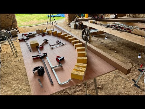 Bending Oak Beam Live Attempt #3 ⚠️ Glue Lam Danger ⚠️