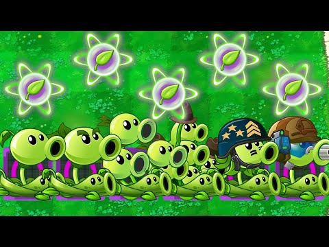 Mega Gatling Pea Vs Gatling Pea & Other PEA Plant Level 1 Vs  Deep Sea Gargantuar Zombie - PvZ 2
