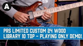 Video thumbnail for PRS Limited Edition Custom 24 Wood Library 10 Top in Red/Grey Black Fade - Playing Only Demo! by Andertons Music Co