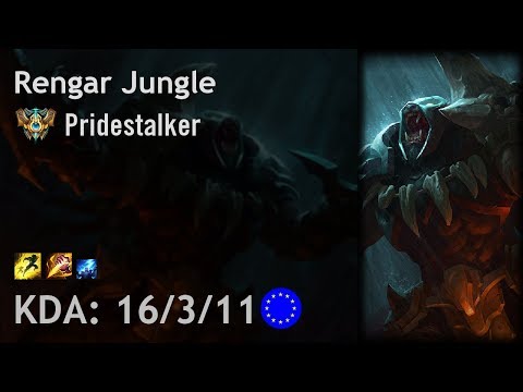 Rengar Jungle vs Warwick - Pridestalker - EUW Challenger Patch 7.19
